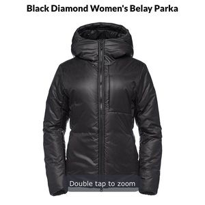 Women’s black diamond belay parka